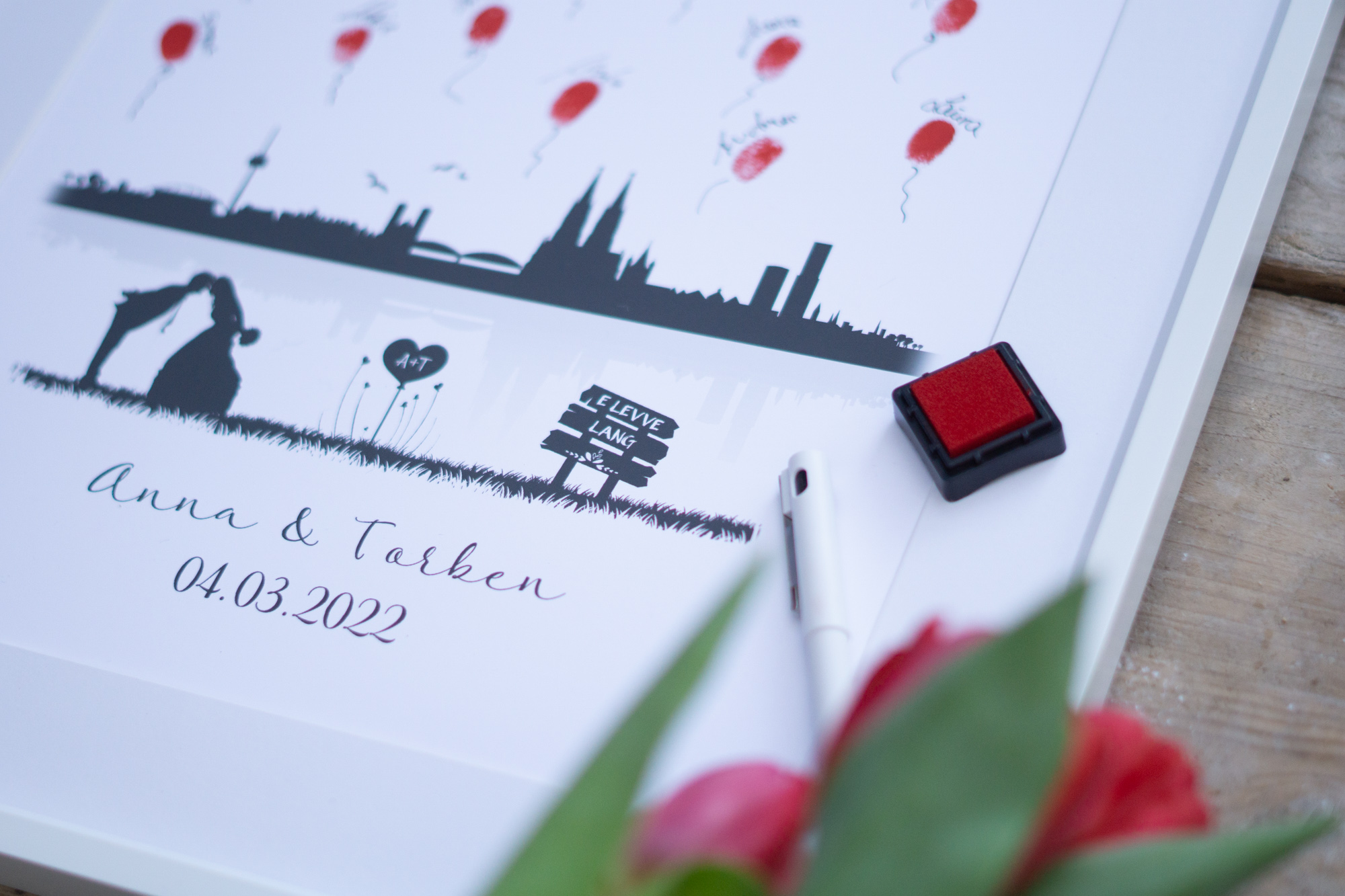 Weddingtree Fingerabdruck Gästebuch für die Hochzeit in Köln