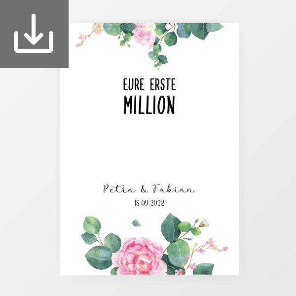 Geldgeschenk Hochzeit "Eure erste Million"