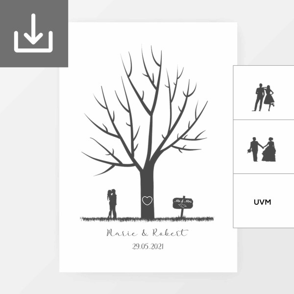 PDF Vorlage "Wedding Tree 4"