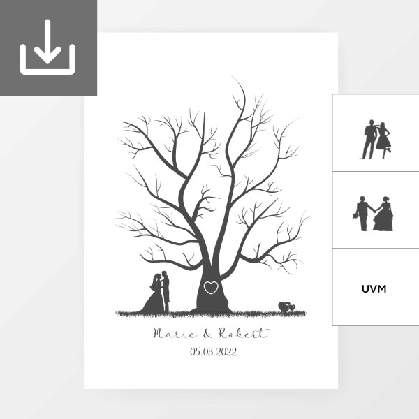 PDF Vorlage "Wedding Tree 1"
