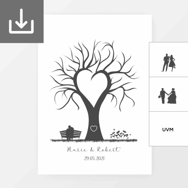 PDF Vorlage "Wedding Tree 3"