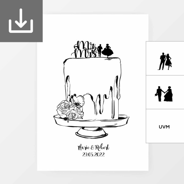 PDF Vorlage "Wedding Cake"