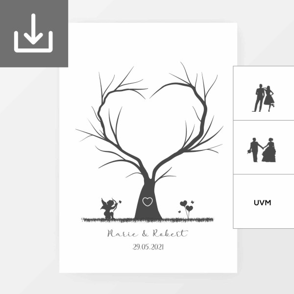 PDF Vorlage "Wedding Tree 5"
